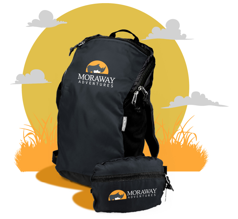 The Moraway Adventures Travel pack in the wild
