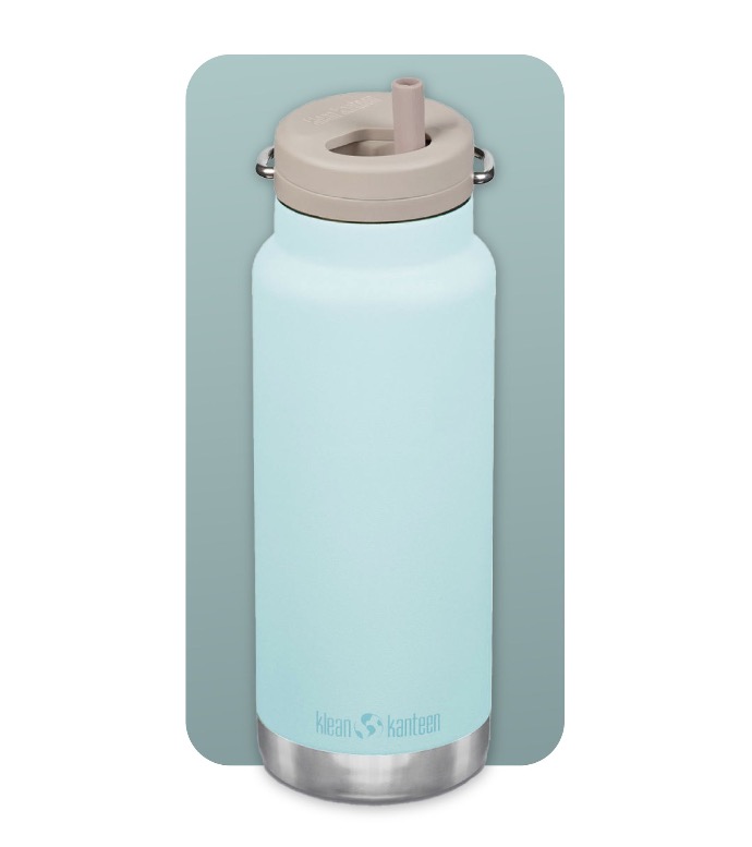 Clean Kanteen's Reusable bottle in a light blue color