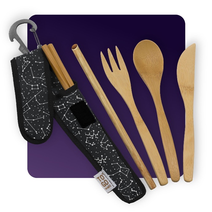 To go Ware's Constellation Style Bamboo Utensil set