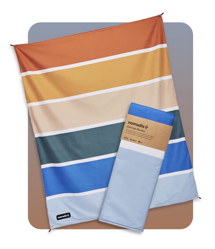 Nomadix's Blanket with a colorful rainbow style