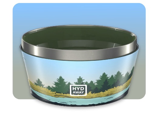 Hydeaway's Collapsible Bowl in a gradient Background