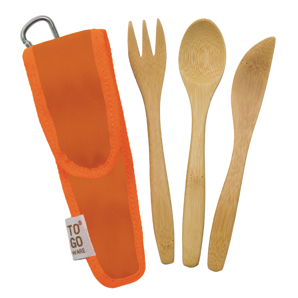 [EA13835] Kids Bamboo Utensil Set (Orange)